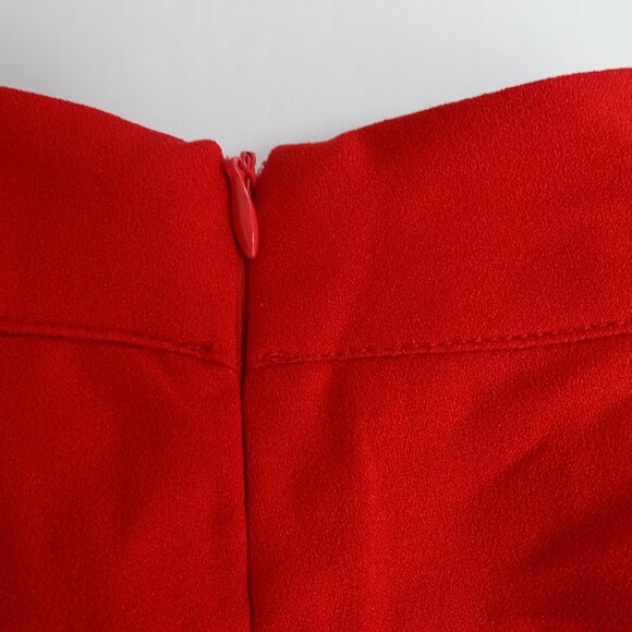 Pretty Little Thing Red Short Sleeve Tiered Skater Dress Women Size 16 NEW - Picture 4 of 12